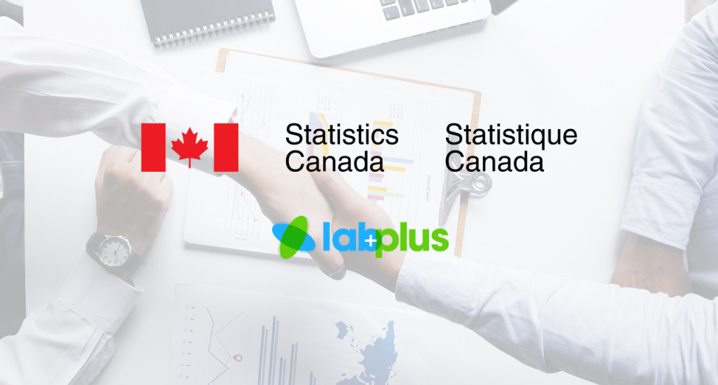 Logos Statistique Canada et LabPlus pour la signature du contrat entre les 2 entités