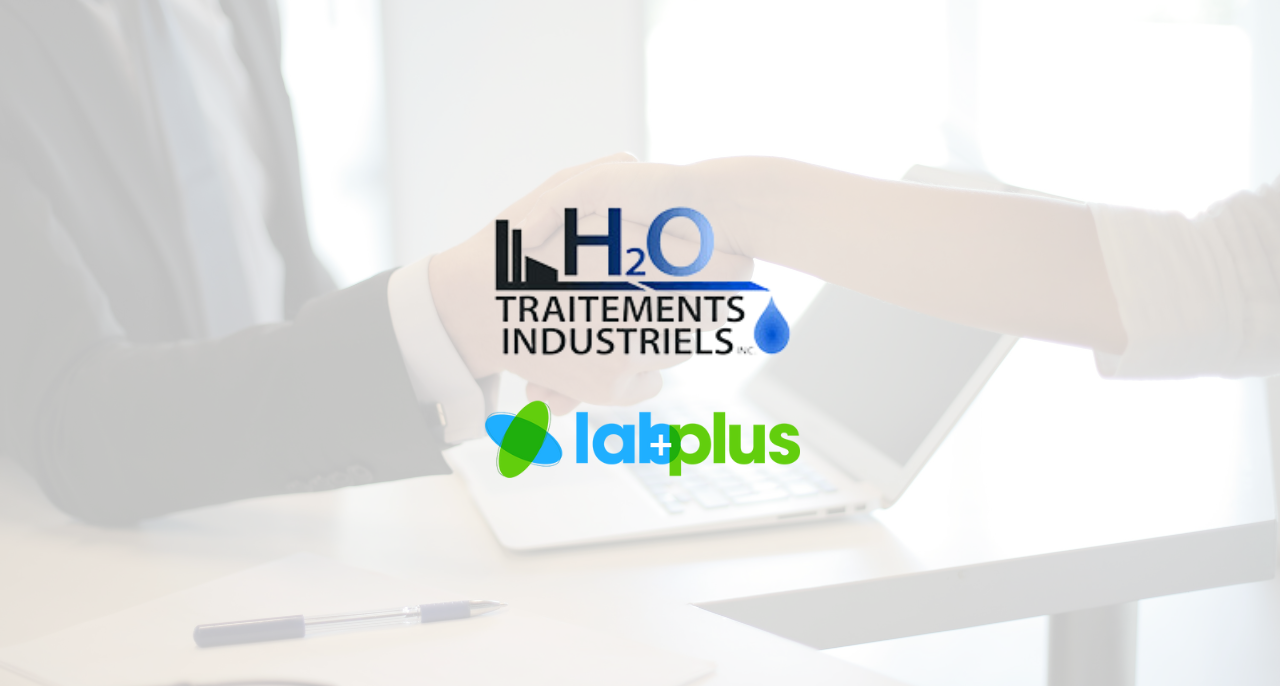 Logos H2O et LabPlus pour la signature du contrat entre les 2 entités